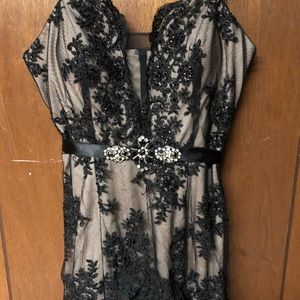 Black Lace Prom Dress